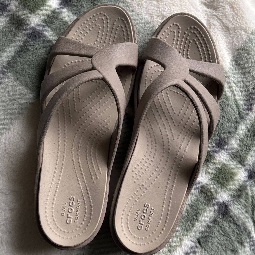 CROCS Women's Beige Comfort Sandals
